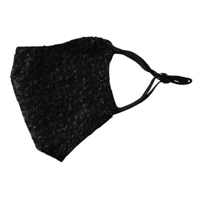 Daily Deals Depot Elegant Lace Face Mask Reusable Breathable Cosplay & Masquerade Mask For Parties And Outdoor Wear balck
