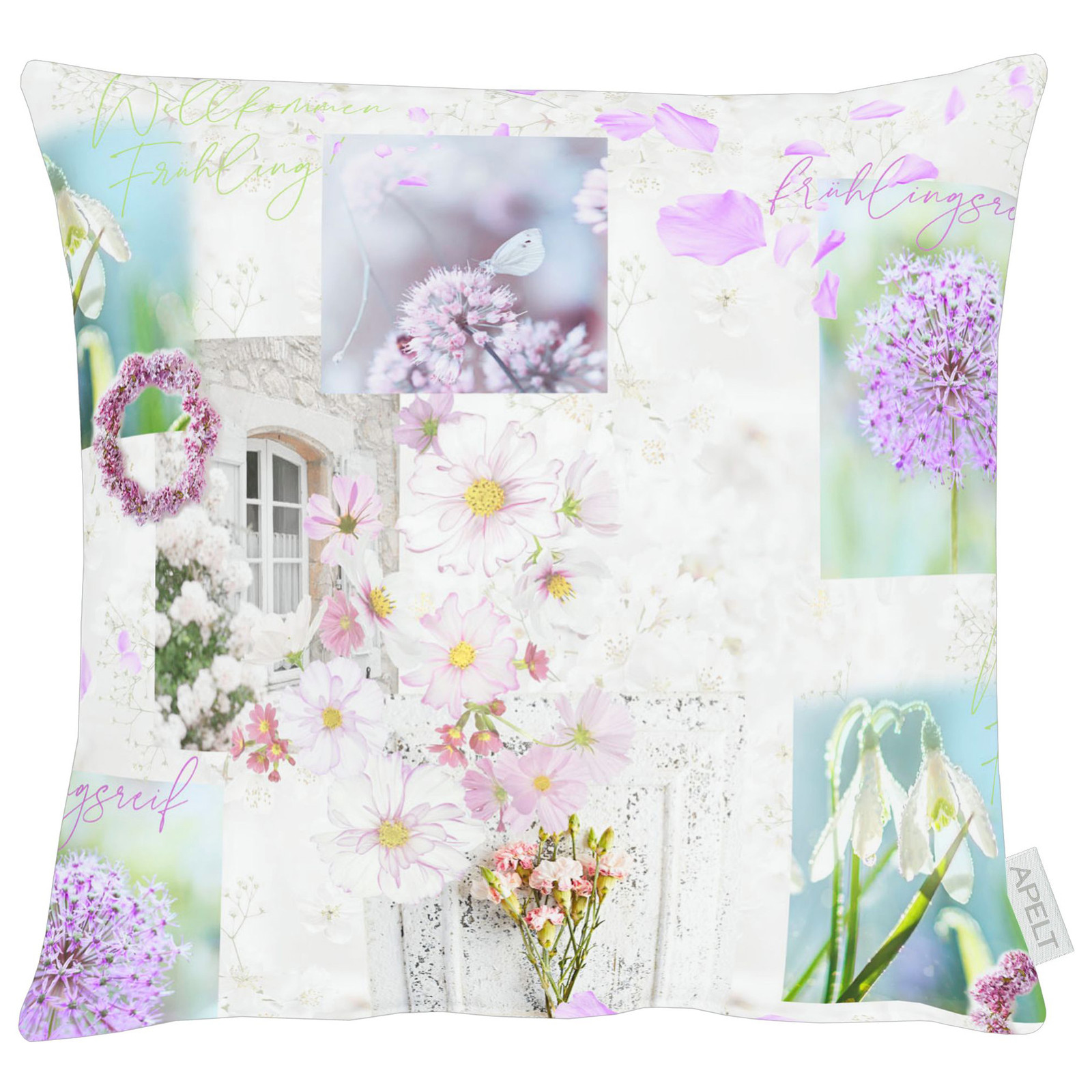 home24 Sierkussen beige/multicolour mixweefsel 39 x 39 cm
