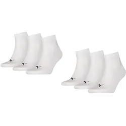 Puma Quarter Socken 6-Pack weiß - 39-42 - 39-42
