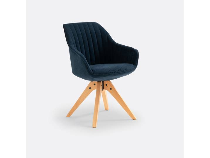 LA REDOUTE Fauteuil de bureau rotatif, Jimeo Bleu Nuit