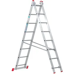 Zweiteilige Mehrzweck-Aluleiter HOBBY, 2x8 Sprossen, 3,38 m