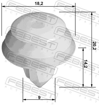 Febest Halteclip, Türverkleidung 88570-068 Für Gm Subaru Honda Mazda Mitsubishi Suzuki Toyota Geely Chery