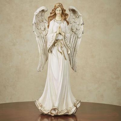 Touch of Class Angel Guardian Table Sculpture Antique Ivory , Antique Ivory