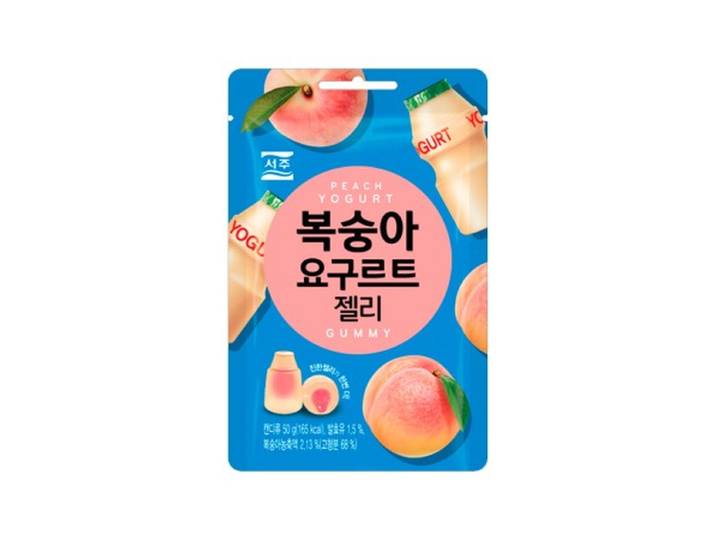 Seoju Bonbons gélifiés au yaourt à la pêche 50 g