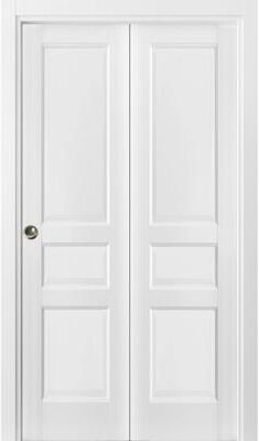 SARTODOORS Lucia 1431 White Wood Bi-Fold Closet Doors