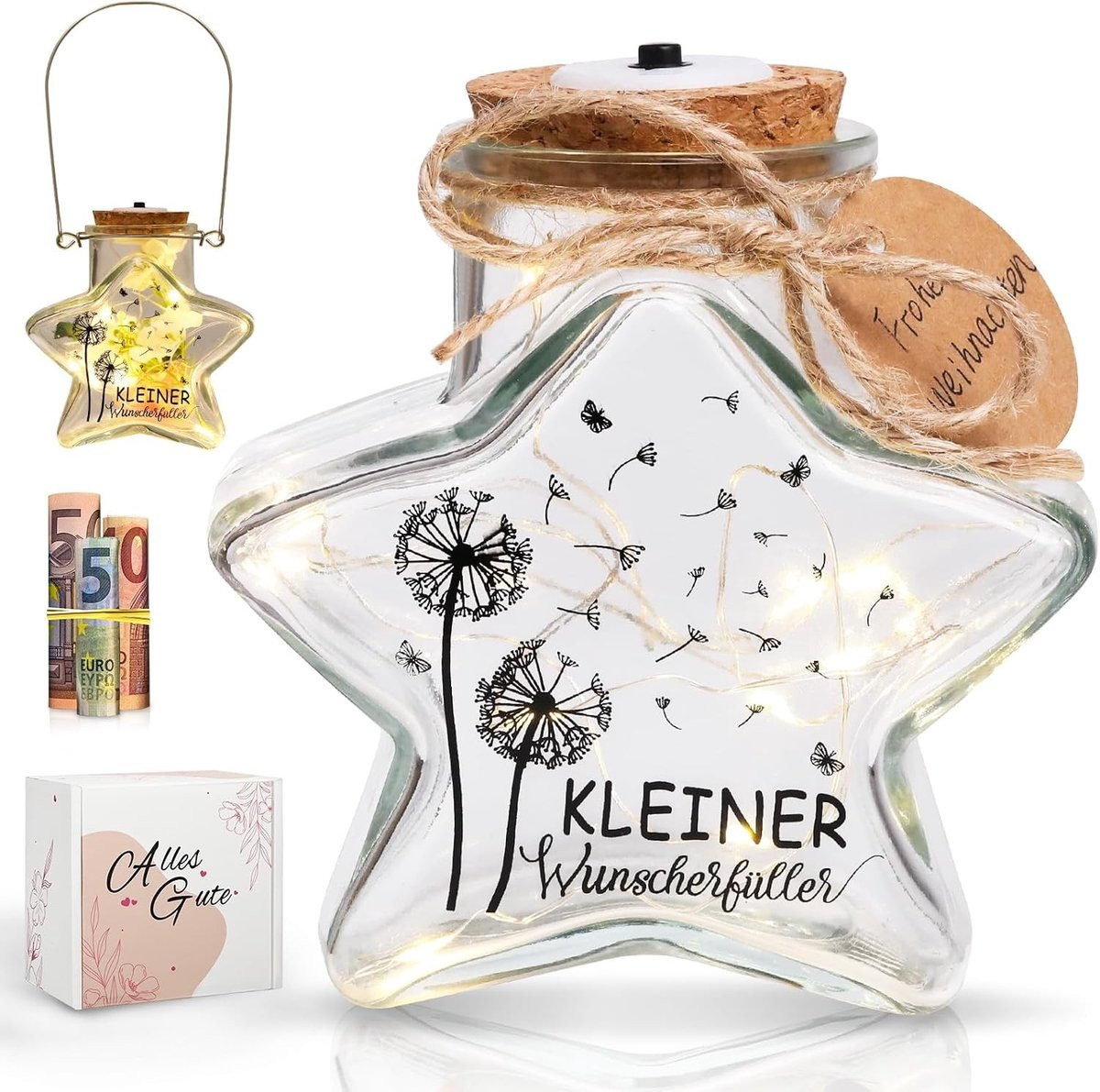 Verlichte Fles met Sterrenlicht - Decoratieve LED Fles voor Bruiloften, Verjaardagen en Feestdagen