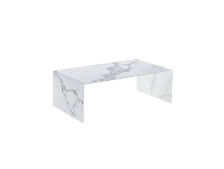 Table basse MARBLE Effet marbre blanc
