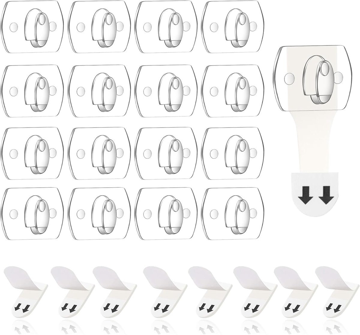 4-pack Mini Lichtclips met Plakstrips voor Binnen - Schadevrije Haken voor Kerstdecoratie en Lichten