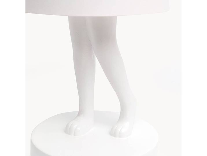 KARE LED-Akkutischleuchte Animal Rabbit, weiß, IP54, 29cm dimmbar, weiß / opal, für Wohn- / Esszimmer, Kunststoff, Design