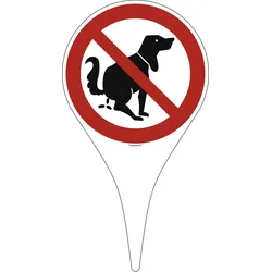 SafetyMarking® Verbotsschild "Hier kein Hundeklo" 18 x 33,50 cm