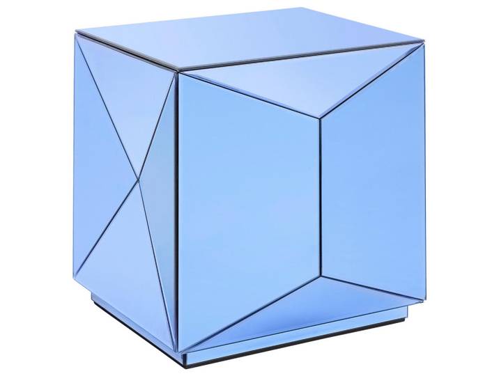 Novel Beistelltisch, Blau, Glas, quadratisch, 40x40x40 cm, Wohnzimmer, Wohnzimmertische, Beistelltische, Beistelltisch Glas