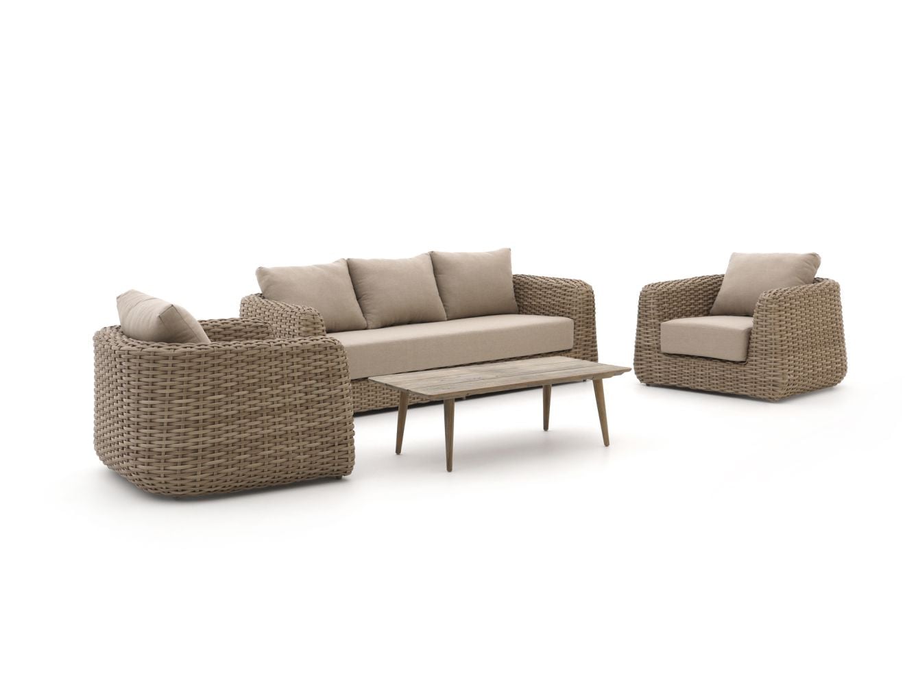 Intenso Loungeset voor 5 personen in beige