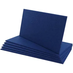 6er-Set Akustikwandpaneel MCW-L52, Wandpaneele Akustikplatten, schalldämmend 1qm Fläche 60x30cm ~ dunkelblau