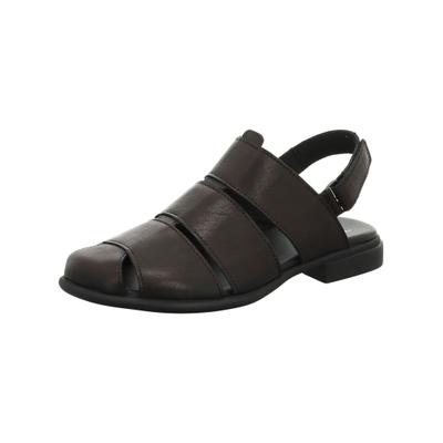 Riemchensandale THINK "Think Sandalen Leder", Damen, Gr. 37, schwarz, Leder, Schuhe Riemchensandale