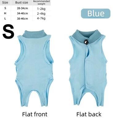 Uplift Treasures Cat Recovery Surgery Jumpsuit blue s
