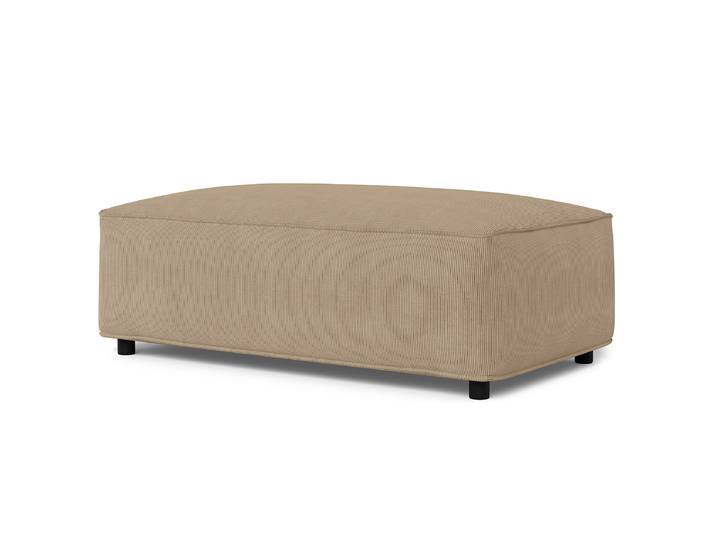 Polsterhocker 120 x 42 x 70cm Braun Cordstoff Snor: Taupe