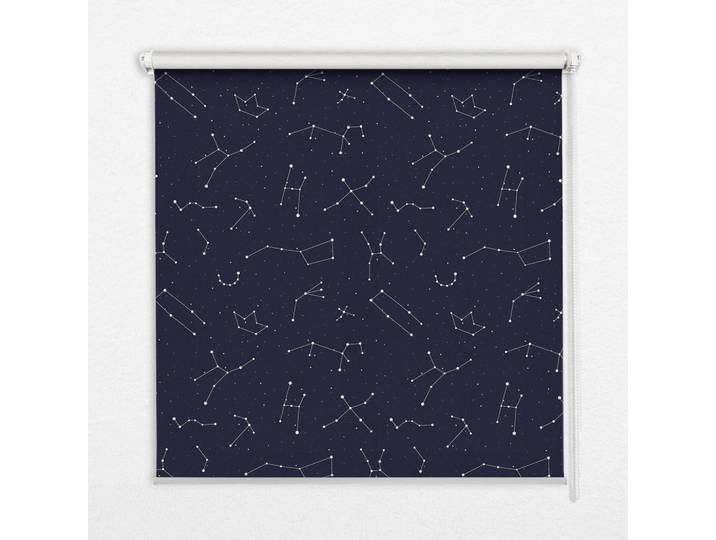 Tulup Innenrollo - Fensterrollo - Rollo - 80x140 cm - Sternbild, Schwarz, Kunststoff, Rechteckig, 80x140x0.5 cm, Heimtextilien, Vorhänge, Rollos