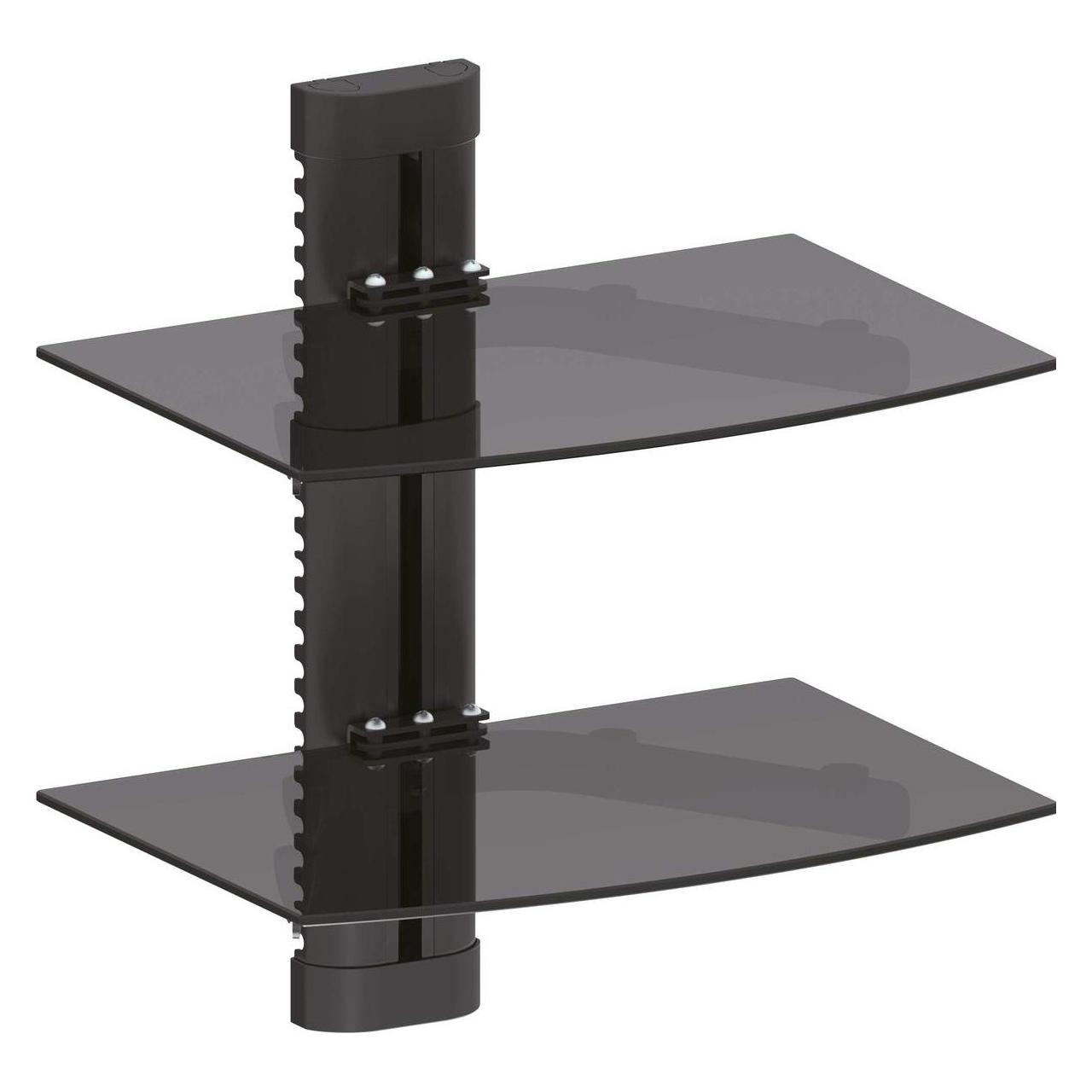 InLine Befestigungskit (Wandmontage, 2 Glas-Einlegeböden/Halter) für Blu-ray / DVD / Sa (Wand, 8 kg) (23151B)