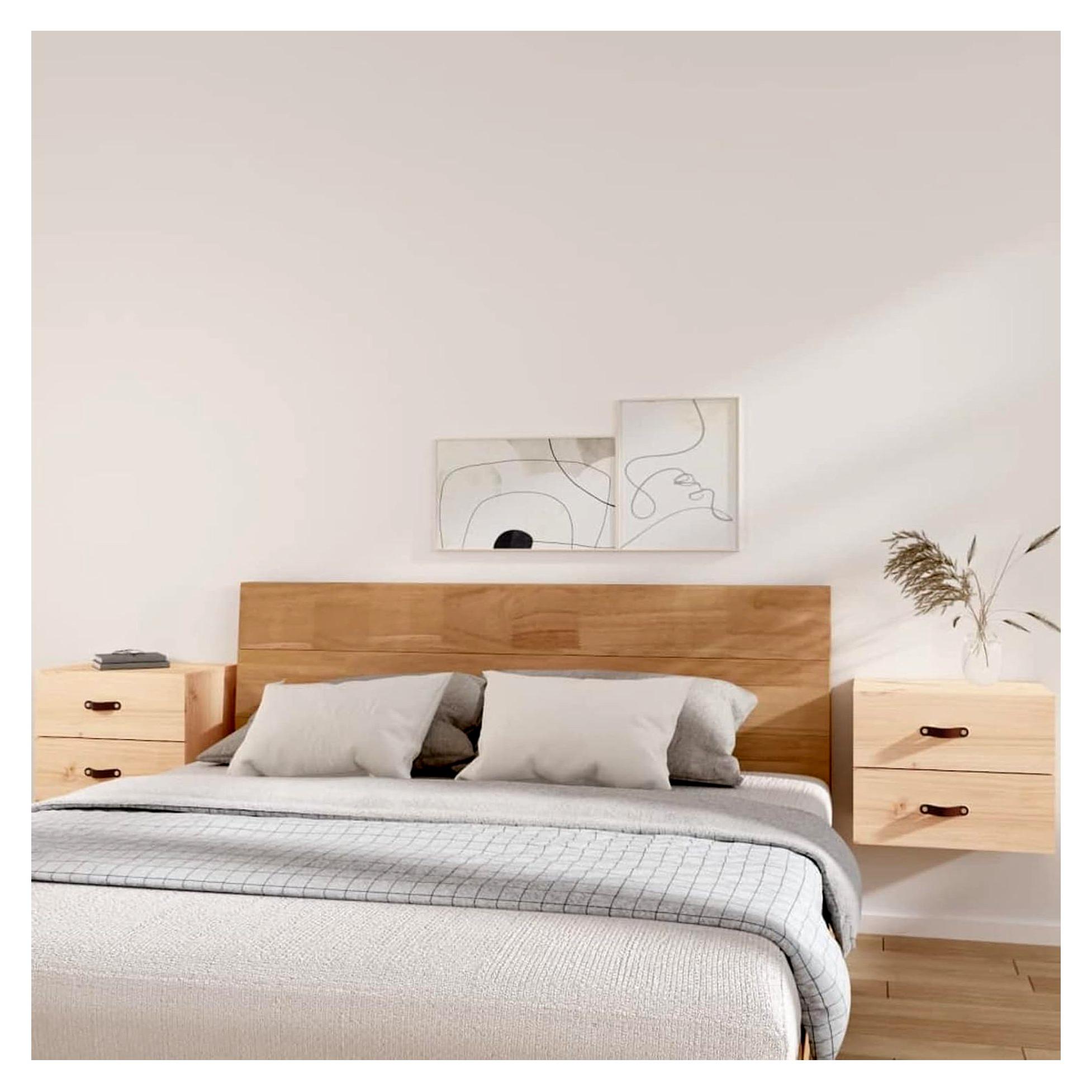 Wand-Nachttische 2 Stück, 50 x 36 x 40 cm, platzsparend, Schrank für Außenbereich, Balkon, Wohnzimmer, Büro, Schlafzimmer, Badezimmer