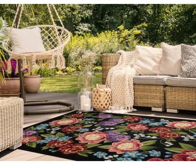 Lush Decor Marina Secret Garden Indoor/Outdoor Area Rug