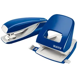 LEITZ Locher und Heftgeräte Set blau