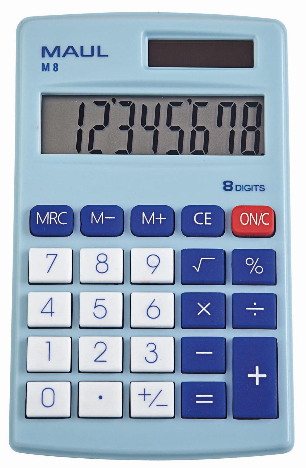MAUL Taschenrechner M8 hellblau 7261034