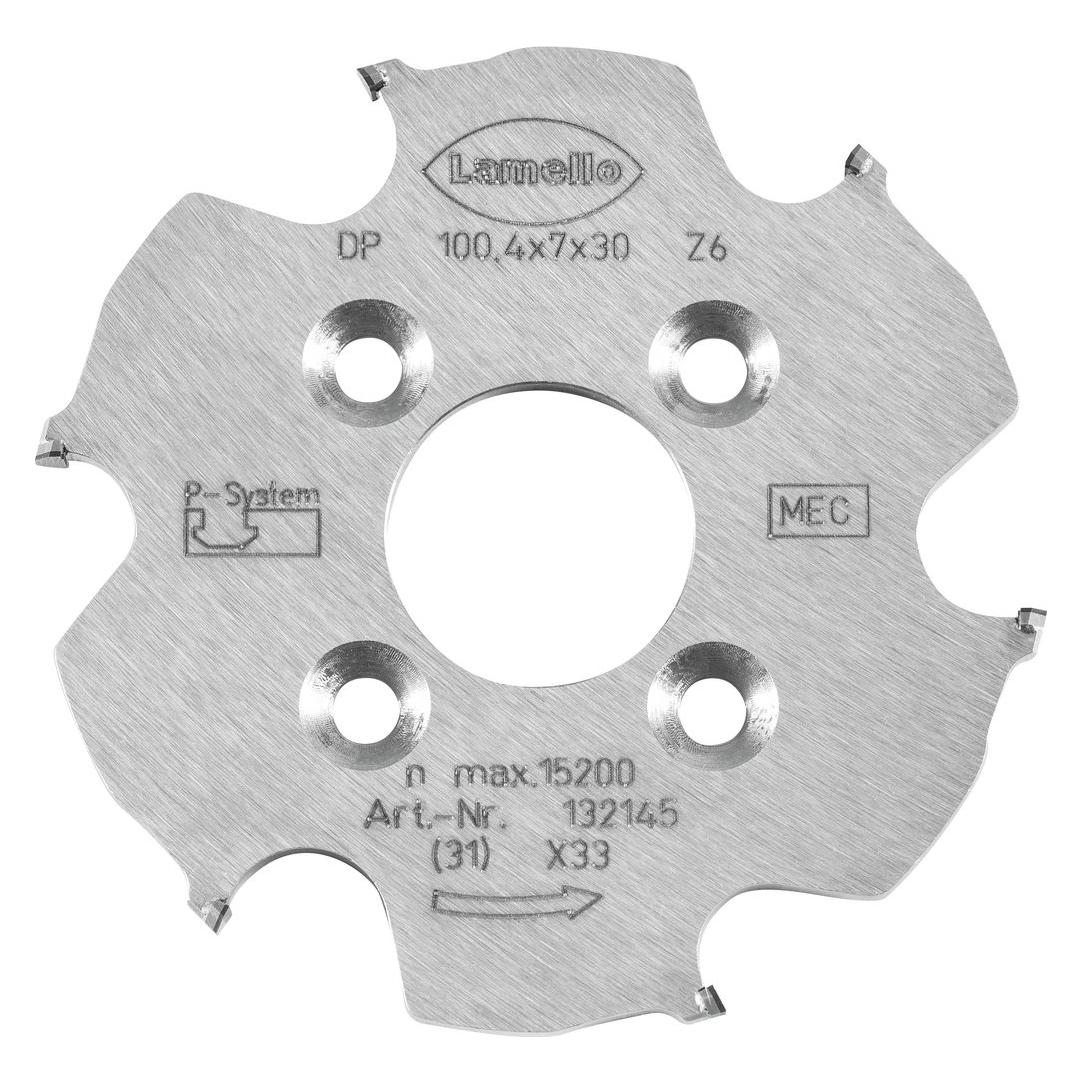 Lamello P-System Nutfräser CNC, DP, D100.4x7xD30 mm, Z6, NL 4xD6.6xD48 mm (132145)