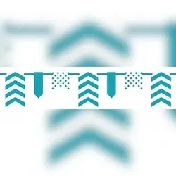 Wimpelbanner Punkte Streifen türkis