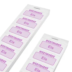 CombiCraft Wertmarken Block 'Eis' auf 10er Streifen weißes Papier - 1000 Abrisse