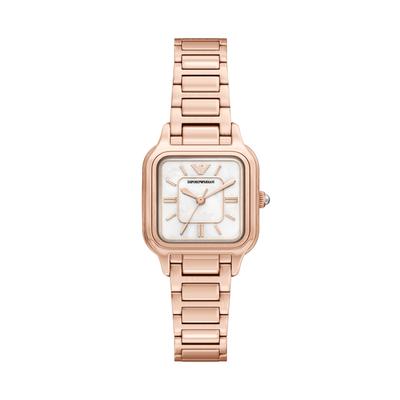 Quarzuhr EMPORIO ARMANI, rosa (roségoldfarben), Armbanduhren, Damen, Quarzuhr, Armbanduhr, Damenuhr, Edelstahlarmband, analog