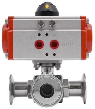 Drop Dash Deals Premium Tri Clamp Sanitary Pneumatic Ball Valve Way Stainless Steel Ball Valve Premium Tri Clamp Sanitary Pneumatic Ball Valve Way Stainless Steel Ball Valve