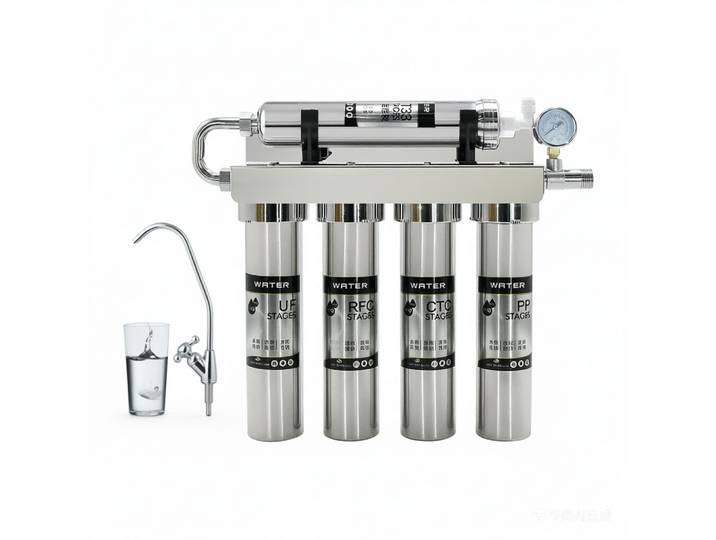 Filtre à eau pour robinet de cuisine domestique en acier inoxydable, purificateur d'eau potable directe, filtre à eau par ultrafiltration de niveau 5, ne peut pas modifier les PPM