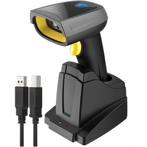 Inateck Barcode-Scanner BCST-52, kabellos, USB, Bluetooth, Funk, 2D Imager, Handscanner, mit Basisstation