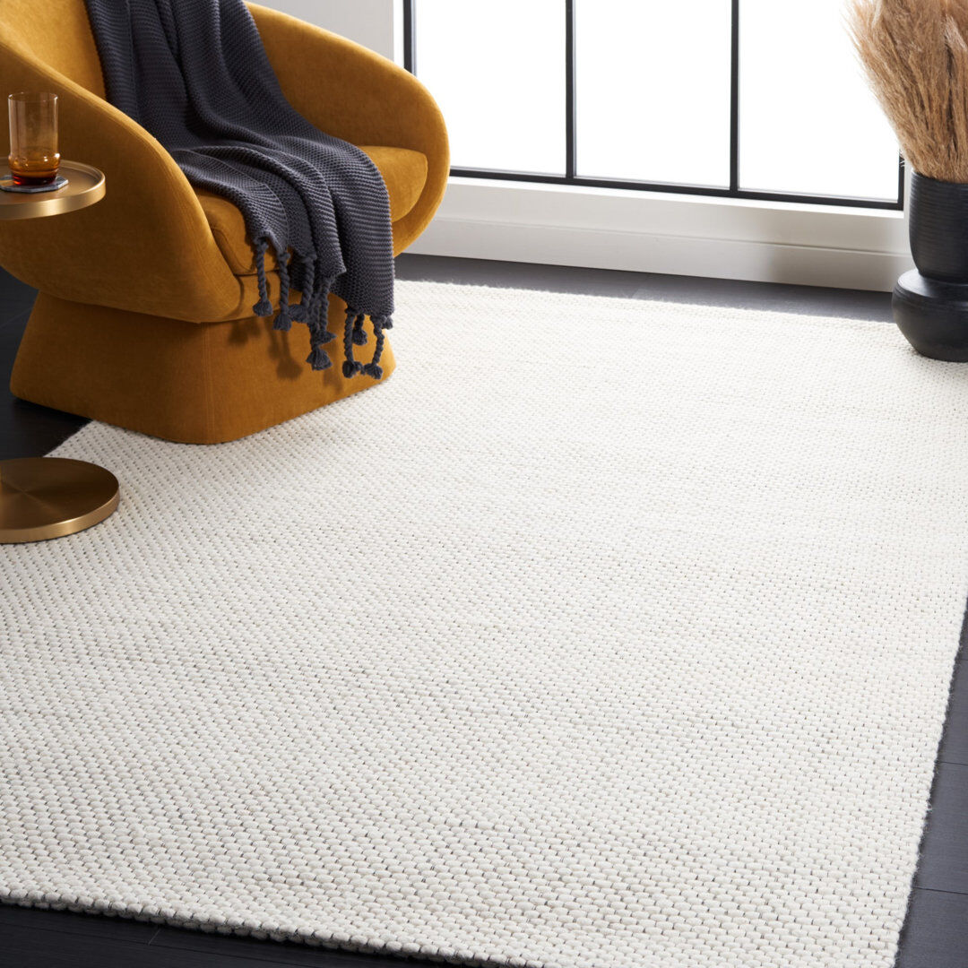 Blue Elephant Marina Handmade Flatweave Ivory Area Rug Ivory Rectangle 183 x 274cm