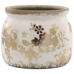 Chic Antique Melun Übertopf Anniversary Bauchig, H9,5/Ø 12 cm gold