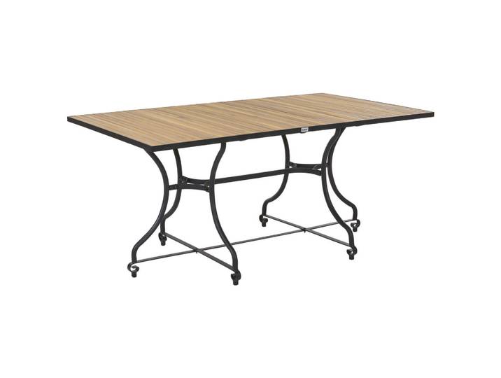 Beliani Gartentisch 160/90 cm Akazienholz Hellbraun Lascari, Holz, Rechteckig, 90x73x160 cm, Gartenmöbel, Gartentische, Gartentische