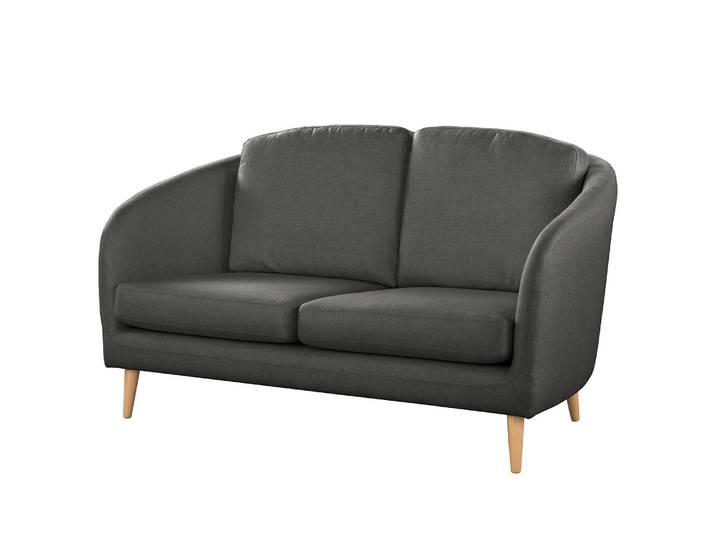 2-Sitzer Sofa Sarrato Grau Webstoff Lioba 160 x 89 x 88cm Modern