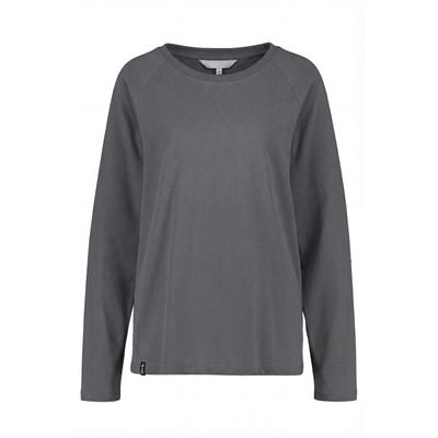 Langarmshirt ALIFE & KICKIN, Damen, Gr. S, iron gate, 100% Baumwolle (Bio), Rundhals, Shirts Langarmshirt