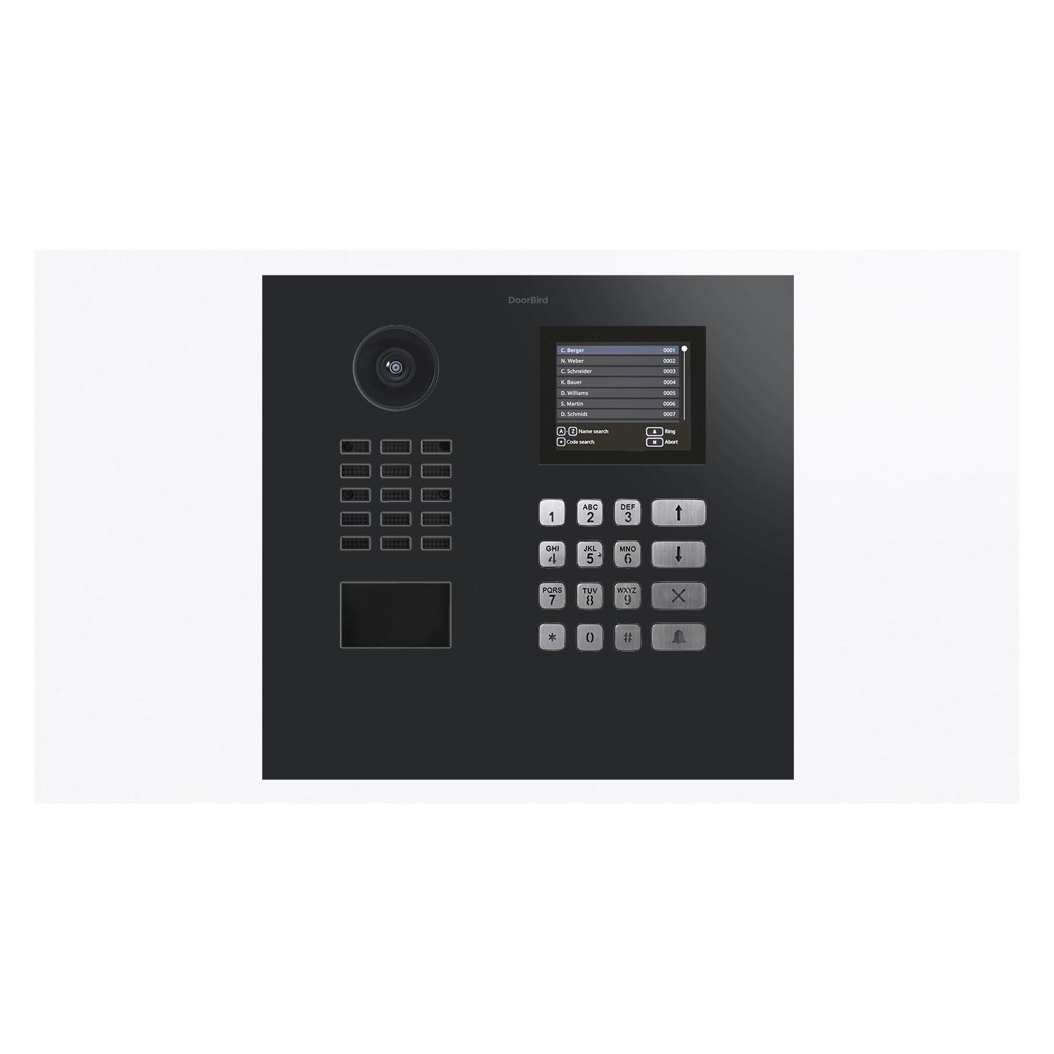 Doorbird D22DKH IP Video Türsprechanlage Graphitschwarz (Polar (Ethernet, Kabelgebunden, WLAN) (4251489652976)