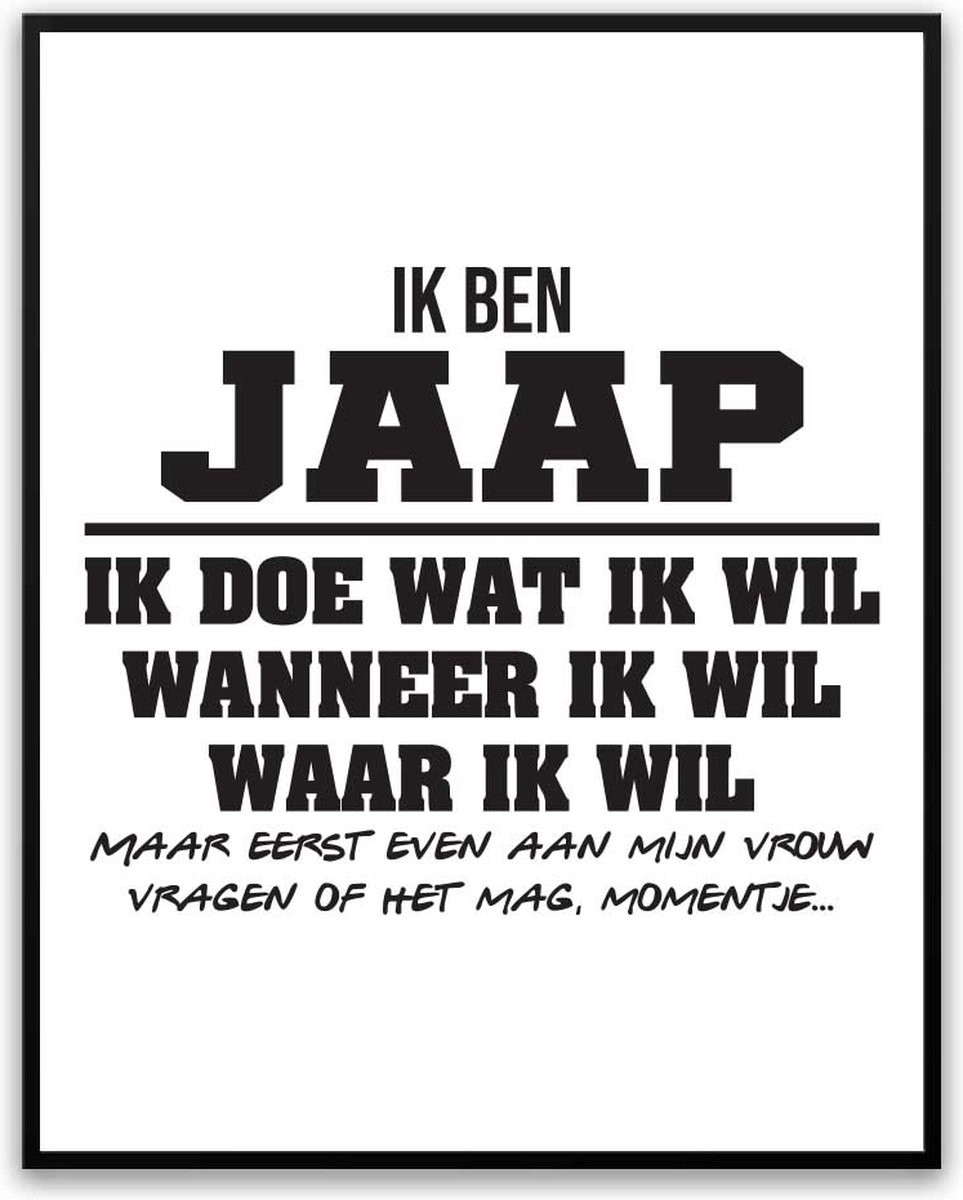 Jaap - Partner toestemming vragen Fotolijst met glas - Man Vrouw - 30 x 40 cm