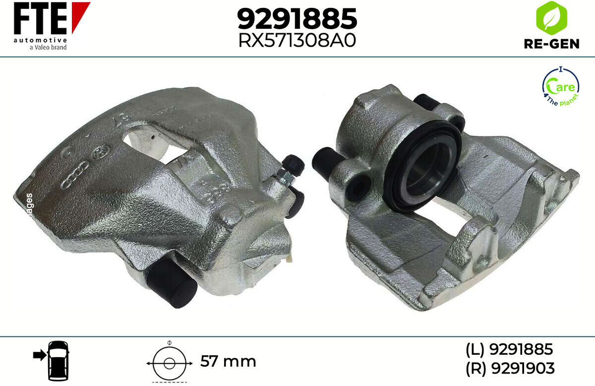 Fte Bremssattel 9291885 Vorderachse Links Für Vw