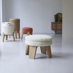 Sitzhocker Mattak Himalaya aus massiver Eiche ,1-Sitz