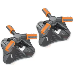 Brandson, Rasensprenger, 2x Kreisregner, 360° Rasensprenger, 3 Arm, Garten Sprinkler, Gardena kompatibel (Sprinklersystem)