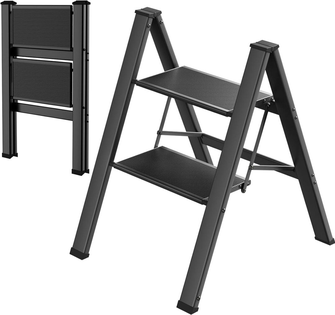 WFX Utility Aluminum Step Ladder Black 61cm H