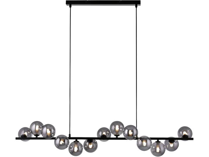 LED Pendelleuchte DUBAI , schwarz, 13, H: 100cm, 1 Stk., SCHÖNER WOHNEN-KOLLEKTION, Leuchten, SCHÖNER WOHNEN Kollektion, Höheneinstellbar, Rauchgläser, LED Pendelleuchte