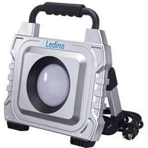 Ledino Baustrahler Kalkum, LED, Netzbetrieb mit 3 m Kabel, IP54 Spritzwasserschutz, mit Steckdose, 60 Watt, 4.900 Lumen
