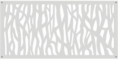 RDI Decorative Screen Panels Sprig - 4 Foot x 2 Foot x 3/10 Inch - White