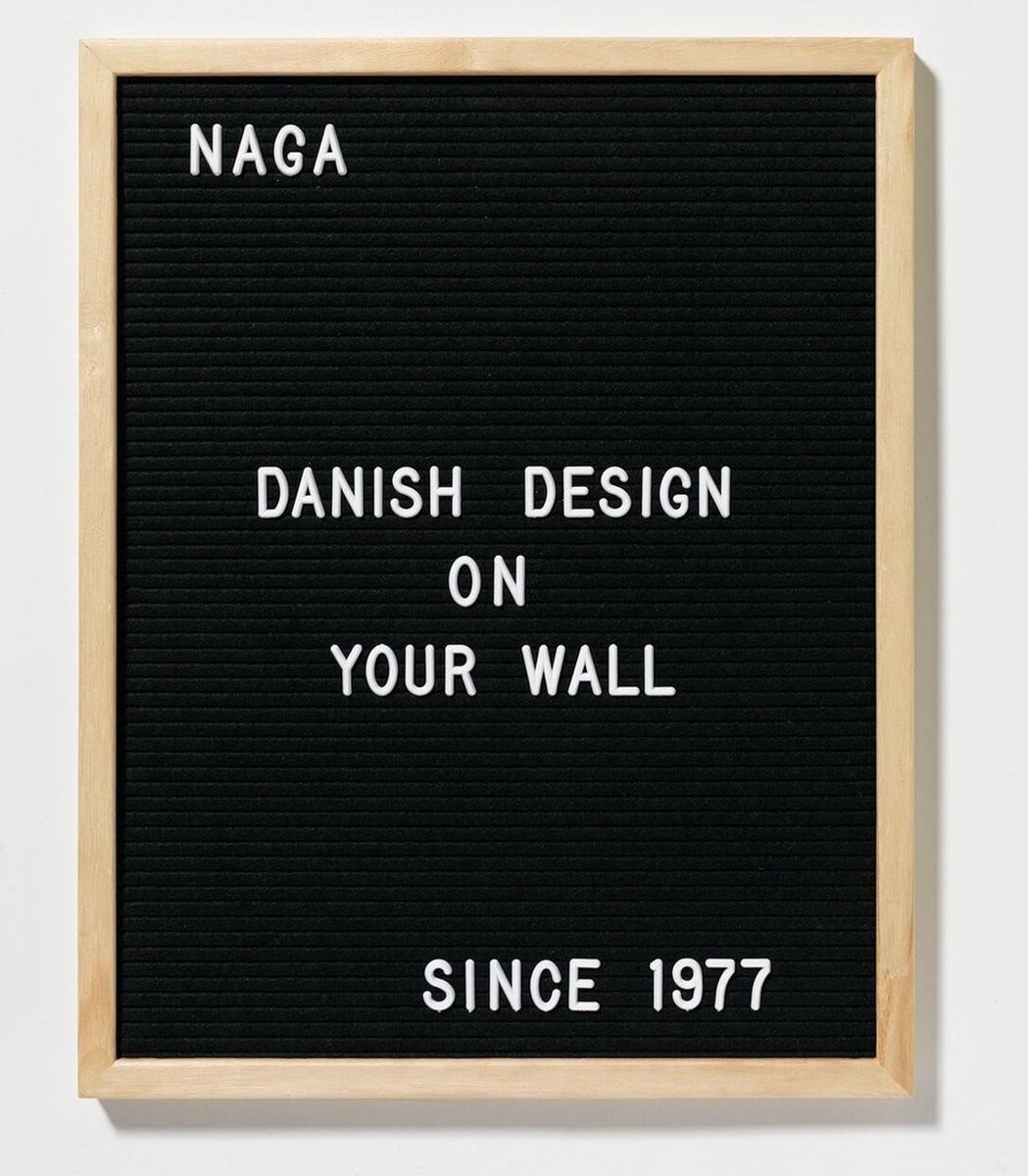 Naga Letterbord met houten lijst, 40 x 50 cm