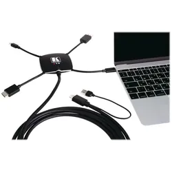Kramer Adapterkabel aktiv K-SPIDER (3 m), Videokabel, Schwarz