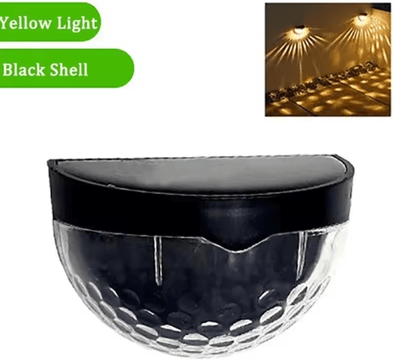 Uplift Curations LED Solar Light Outdoor Wall Lamps Energy Garden Lamps Waterproof Solar Fence Lamp For Christmas Decoration Festoon black Shell warm 8pcs